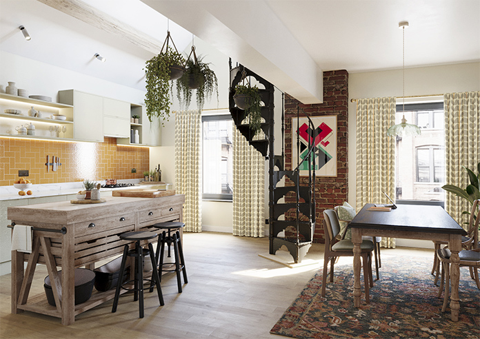 Orla Kiely Two Colour Stem, Warm Grey - Made to Measure Curtains - Image 7